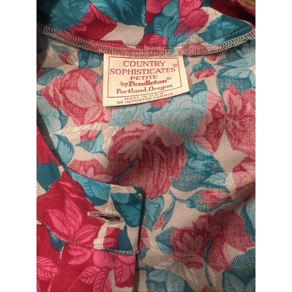 Country Sophisticates Petite Pendleton 2pc Gentry Floral Skirt & Blouse Sz 14/16 - Picture 10 of 11